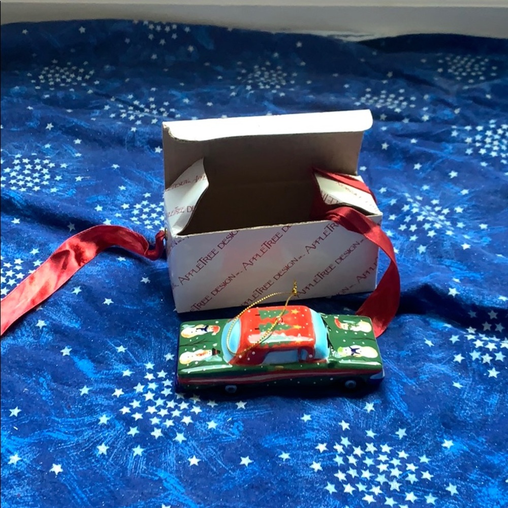 Ceramic Christmas Car Ornament - NIB